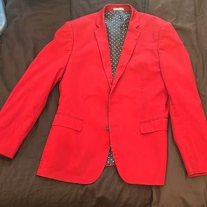 Red Exterior, Blue Polka Dot Interior Express Blazer!